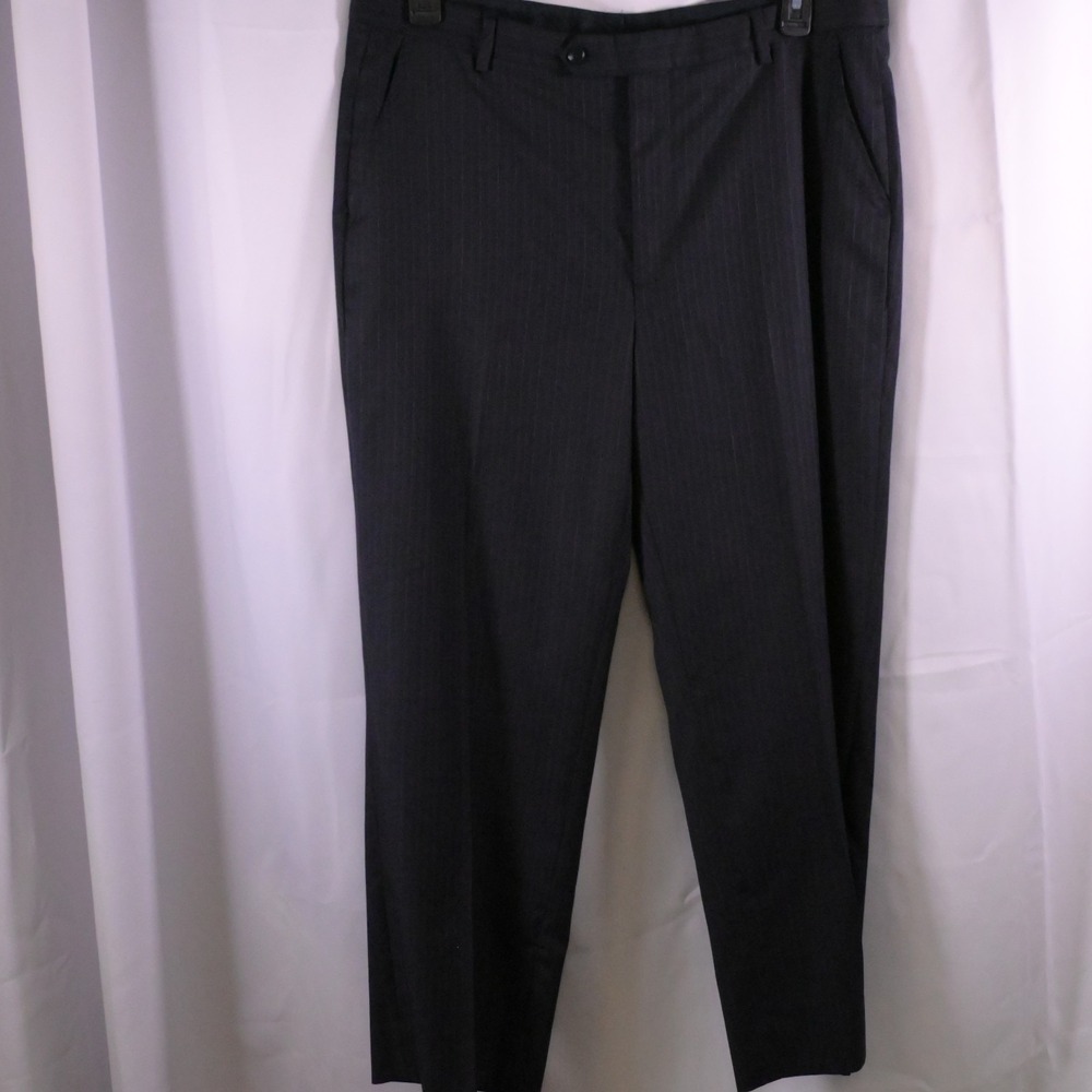 Brooks Brothers 1818 Fitzgerald Navy Pinstripe Wool Pants Mens 38x28 Italy